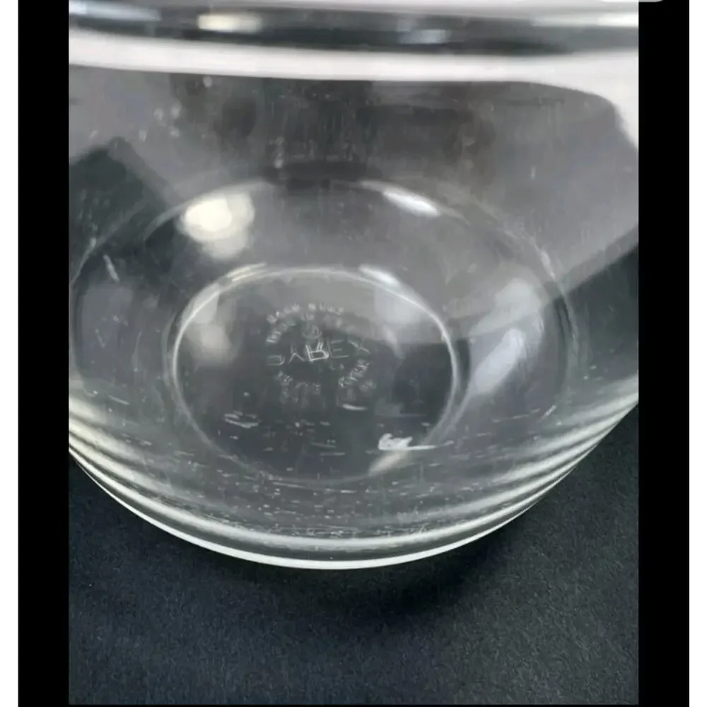 Pyrex #343 Clear Glass 70's Mixing Bowl Straight Sides 1.5 Quart Ovenware USA